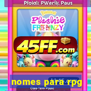 nomes para rpg